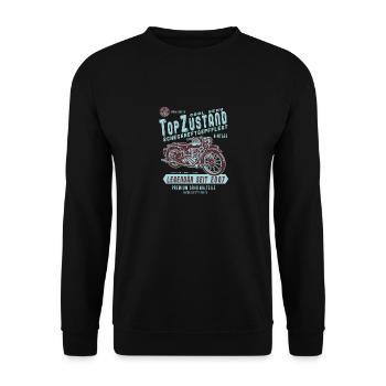 2007 Biker Top Zustand, Legendär, Legende, Bike, - Unisex Pullover - Schwarz - Vorne - Alina (178cm) & Michal (187cm)