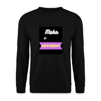 Make it different - Unisex Pullover - Schwarz - Vorne - Alina (178cm) & Michal (187cm)
