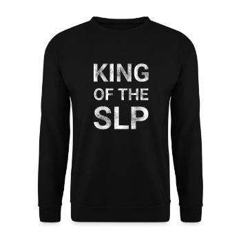 King Of The SLP - Unisex Sweatshirt - black - Front - Alina (178cm) & Michal (187cm)