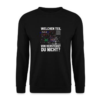 Lustiger Mathe Lehrer Humor Mathematiker - Unisex Pullover - Schwarz - Vorne - Alina (178cm) & Michal (187cm)