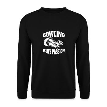 Bowling Bowler Gift Skittle Quilles Boule de bowling - Sweat-shirt Unisexe - noir - Devant - Alina (178cm) & Michal (187cm)