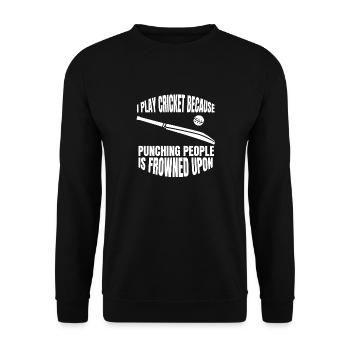 Cadeau de cricket de l'équipe de cricket disant fan de cricket - Sweat-shirt Unisexe - noir - Devant - Alina (178cm) & Michal (187cm)