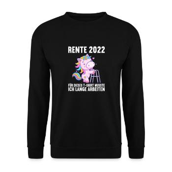 Rentner 2023 Rentnerin 2023 Rente 2023 - Unisex Pullover - Schwarz - Vorne - Alina (178cm) & Michal (187cm)