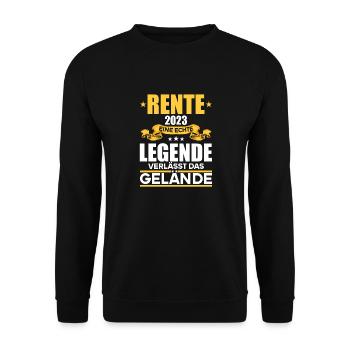 Rentner 2023 Rentnerin 2023 Rente 2023 - Unisex Pullover - Schwarz - Vorne - Alina (178cm) & Michal (187cm)