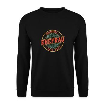 Meilleure épouse depuis 2023 1er anniversaire de mariage - Sweat-shirt Unisexe - noir - Devant - Alina (178cm) & Michal (187cm)