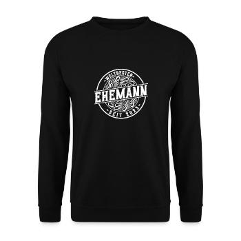 Meilleur mari depuis 2023 1er anniversaire de mariage - Sweat-shirt Unisexe - noir - Devant - Alina (178cm) & Michal (187cm)