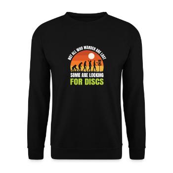 Not everyone who hikes is lost - Unisex Sweatshirt - black - Front - Alina (178cm) & Michal (187cm)
