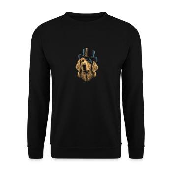 Dog Golden Retriever dog motif - Unisex Sweatshirt - black - Front - Alina (178cm) & Michal (187cm)