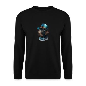 Dog Labrador Retriever Motif chien - Sweat-shirt Unisexe - noir - Devant - Alina (178cm) & Michal (187cm)