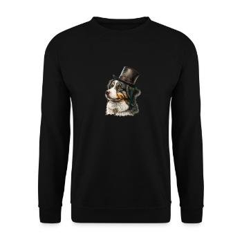 Hund Australian Shepherd Hundemotiv - Unisex Pullover - Schwarz - Vorne - Alina (178cm) & Michal (187cm)