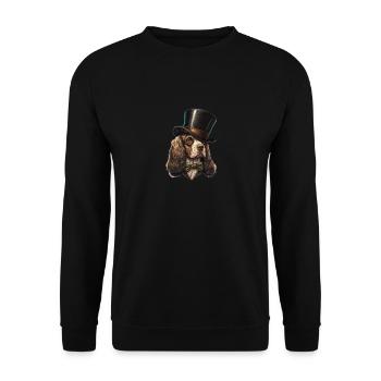 Dog Cocker Spaniel Dog Motif - Unisex Sweatshirt - black - Front - Alina (178cm) & Michal (187cm)