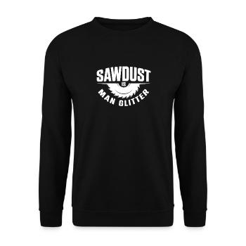 La sciure de bois est une scie mécanique à bois de charpentier - Sweat-shirt Unisexe - noir - Devant - Alina (178cm) & Michal (187cm)