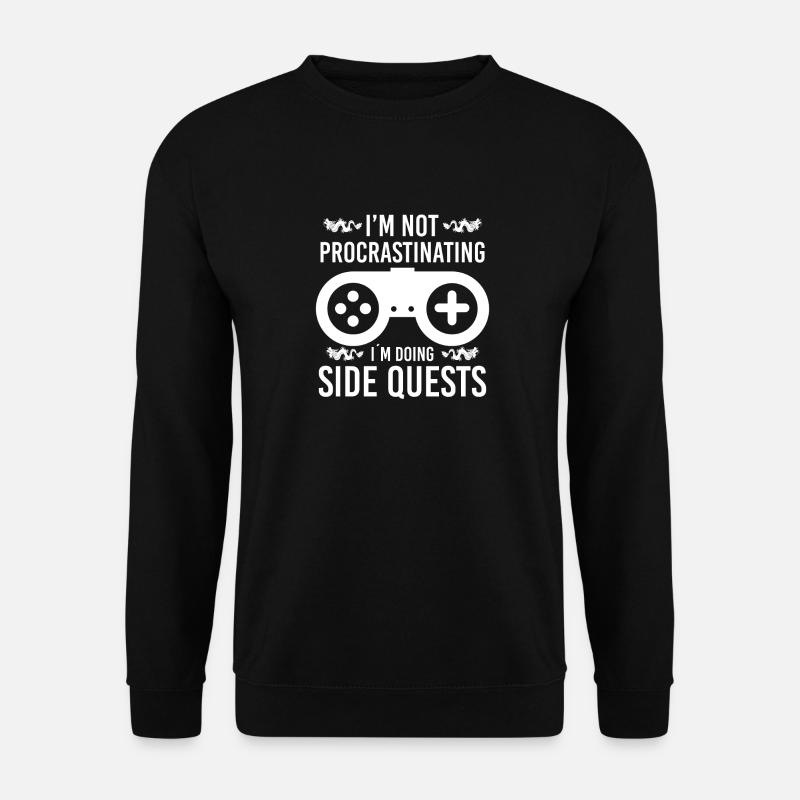 In Not Procrastinating In Doing Side Quests - Unisex Sweatshirt - black