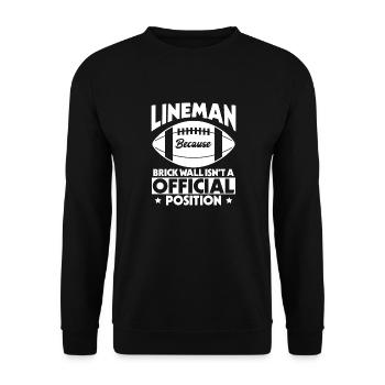 Juge de lignes parce que Brick Wall n’est pas un officiel - Sweat-shirt Unisexe - noir - Devant - Alina (178cm) & Michal (187cm)