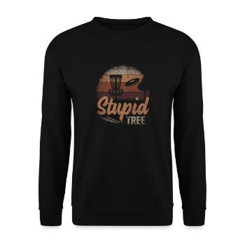 Tournoi de disc golf Stupid Tree - Sweat-shirt Unisexe - noir - Devant - Alina (178cm) & Michal (187cm)