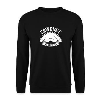 La sciure de bois est une scie mécanique à bois de charpentier - Sweat-shirt Unisexe - noir - Devant - Alina (178cm) & Michal (187cm)