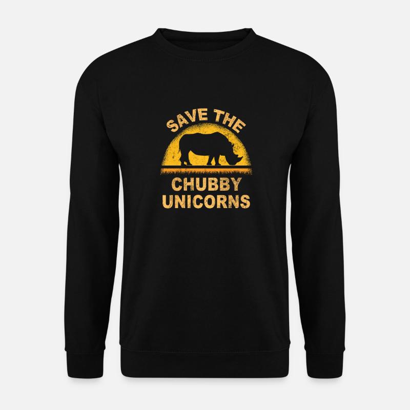 save the chubby uniicorns - Unisex Sweatshirt - black