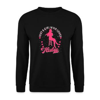 Flûtiste Joueur de flûte - Sweat-shirt Unisexe - noir - Devant - Alina (178cm) & Michal (187cm)