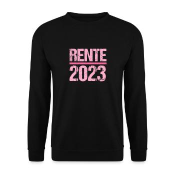 Rentner 2023 Rentnerin 2023 Rente 2023 - Unisex Pullover - Schwarz - Vorne - Alina (178cm) & Michal (187cm)