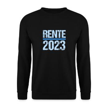 Rentner 2023 Rentnerin 2023 Rente 2023 - Unisex Pullover - Schwarz - Vorne - Alina (178cm) & Michal (187cm)