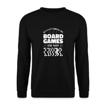 If I can't bring my board games - Unisex Sweatshirt - black - Front - Alina (178cm) & Michal (187cm)