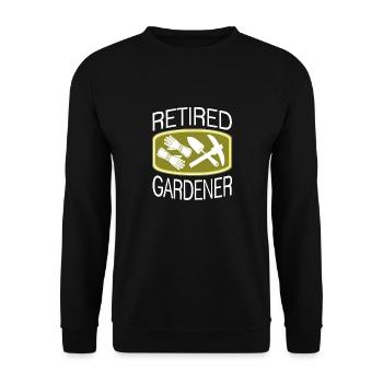 Retired Gardener Awesome Gardening Tool Designs - Unisex Pullover - Schwarz - Vorne - Alina (178cm) & Michal (187cm)