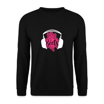 BETTERAVES Awesome Beat Music Jardinier Rétro Jardinage - Sweat-shirt Unisexe - noir - Devant - Alina (178cm) & Michal (187cm)