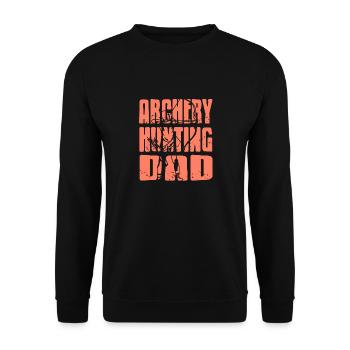 Archery Hunting Dad Retro Dad Archer Hunter - Unisex Sweatshirt - black - Front - Alina (178cm) & Michal (187cm)