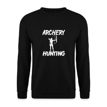Archery Hunting Awesome Vintage Hunter Designs - Unisex Sweatshirt - black - Front - Alina (178cm) & Michal (187cm)