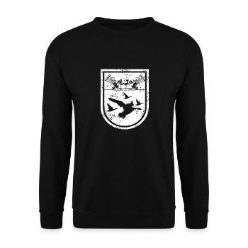 Vintage Quiver Bow Arrow Archery Hunting Designs - Unisex Sweatshirt - black - Front - Alina (178cm) & Michal (187cm)