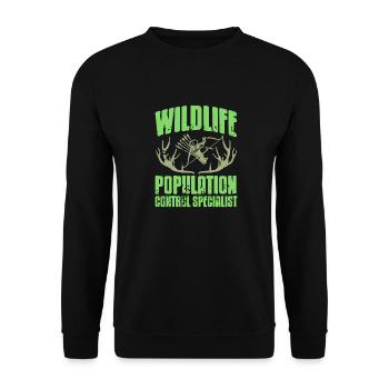Wildlife Population Control Specialist Archer - Unisex Sweatshirt - black - Front - Alina (178cm) & Michal (187cm)