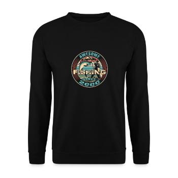 Awesome since 2000. Angel, Angler Geburtstag - Unisex Pullover - Schwarz - Vorne - Alina (178cm) & Michal (187cm)