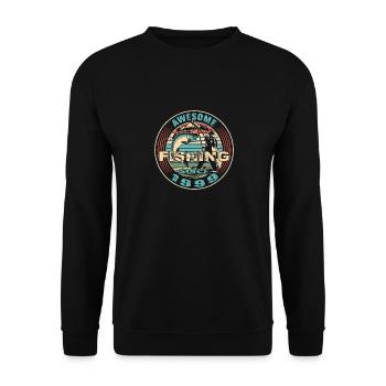 Awesome since 1999. Angel, Angler Geburtstag - Unisex Pullover - Schwarz - Vorne - Alina (178cm) & Michal (187cm)