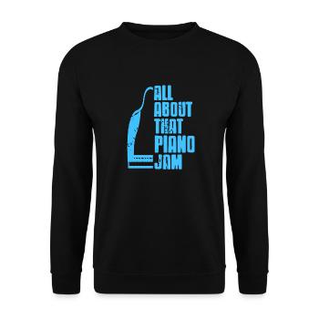 Tout sur les conceptions de pianistes rétro de piano jam - Sweat-shirt Unisexe - noir - Devant - Alina (178cm) & Michal (187cm)