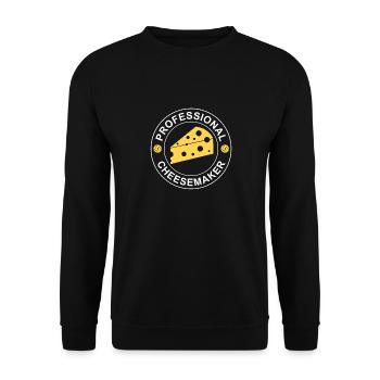 Professional Cheese Maker Cheese Dairy Food - Unisex Sweatshirt - black - Front - Alina (178cm) & Michal (187cm)