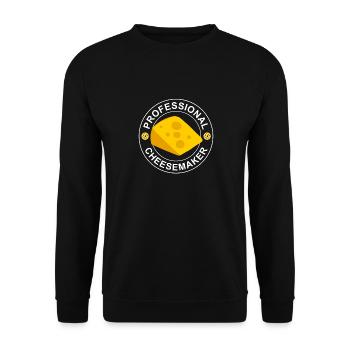Fabrication de fromage Fromage Fromage Dagage - Sweat-shirt Unisexe - noir - Devant - Alina (178cm) & Michal (187cm)