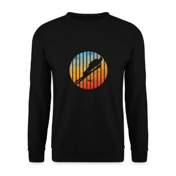 Ski jumpers Ski flying Winter sports Ski jumping Ski - Unisex Sweatshirt - black - Front - Alina (178cm) & Michal (187cm)