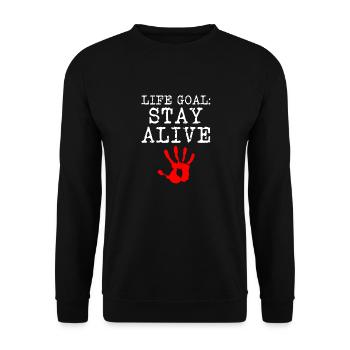 True Crime Life Goal Murder Show Junkie Murderino - Sweat-shirt Unisexe - noir - Devant - Alina (178cm) & Michal (187cm)