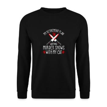 True Crime Retirement Plan Murder Show Junkie - Sweat-shirt Unisexe - noir - Devant - Alina (178cm) & Michal (187cm)