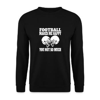American Football Football Fan - Unisex Sweatshirt - black - Front - Alina (178cm) & Michal (187cm)