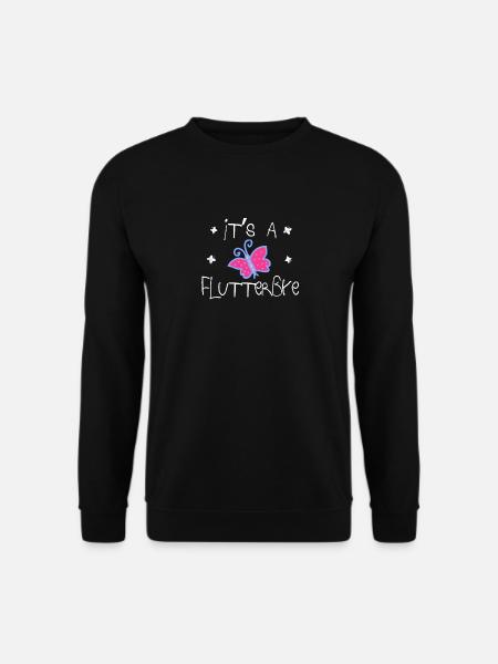 it's a flutterbye| Butterfly - Unisex Sweatshirt - black