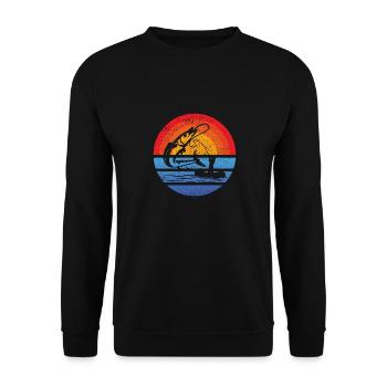 Fishing Fishing Fishing Fishing Fishing Fishing Hooks - Unisex Sweatshirt - black - Front - Alina (178cm) & Michal (187cm)