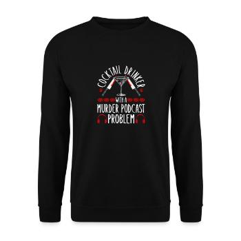 True Crime Murder Show Junkie Wine Lover Murderino - Sweat-shirt Unisexe - noir - Devant - Alina (178cm) & Michal (187cm)