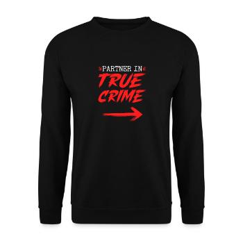 Partenaire dans les couples True Crime - Sweat-shirt Unisexe - noir - Devant - Alina (178cm) & Michal (187cm)
