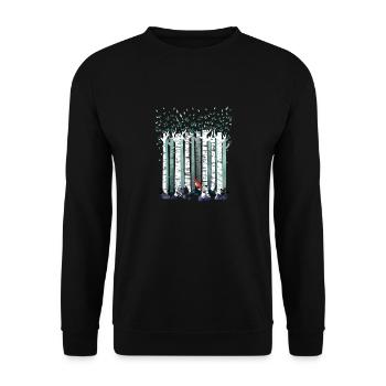 Die Birken - Unisex Pullover - Schwarz - Vorne - Alina (178cm) & Michal (187cm)