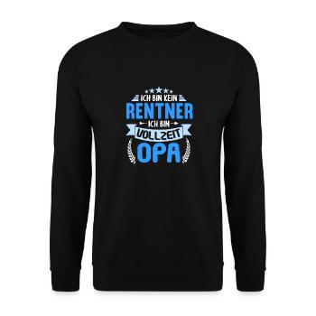 Rente 2023 Ruhestand Abschied Rentner 2023 - Unisex Pullover - Schwarz - Vorne - Alina (178cm) & Michal (187cm)
