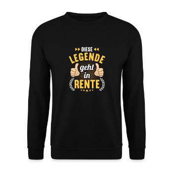 Rentnerin 2023 Rente 2023 Rentner 2023 - Unisex Pullover - Schwarz - Vorne - Alina (178cm) & Michal (187cm)