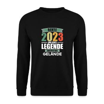 Rentner 2023 Rentnerin 2023 Rente 2023 - Unisex Pullover - Schwarz - Vorne - Alina (178cm) & Michal (187cm)