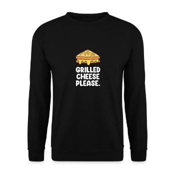 Lustiger Käseliebhaber Essen Humor Käse - Unisex Pullover - Schwarz - Vorne - Alina (178cm) & Michal (187cm)