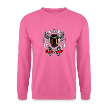 Awesome since 1981, Biker Geburtstag - Unisex Pullover - Pink - Vorne